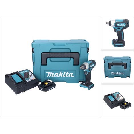 Llave de impacto sin cable Makita DTW 181 RA1J 18 V 210 Nm 1/2" sin escobillas + 1x batería recargable 2,0 Ah + cargador + Makpac
