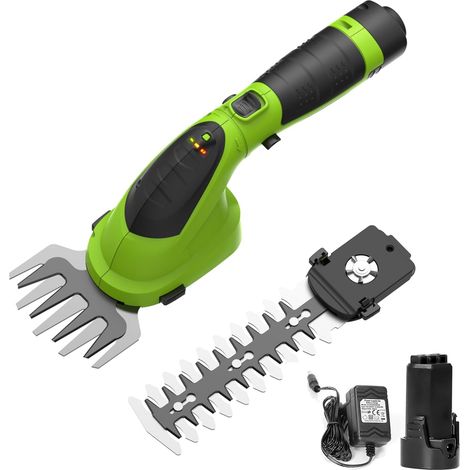1 Cisaille Sculpte-Haie, 2 Lames, Poignée Rotative 180°, Batterie 7,2V, Jardin (1/5)