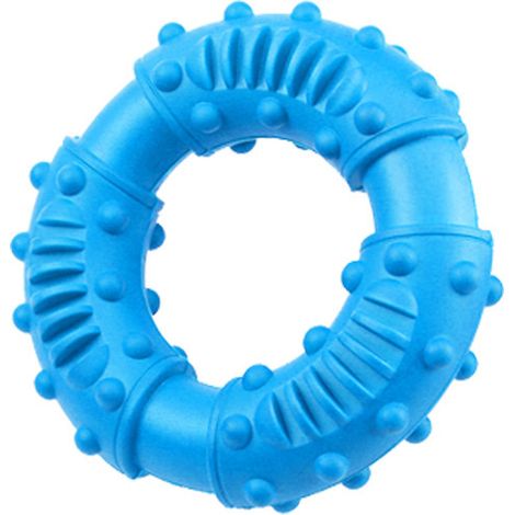 Jouet pour chien ultra-résistant pour les gros macheurs - jouet pour chien pratiquement indestructible en caoutchouc naturel(bleu) (1/5)