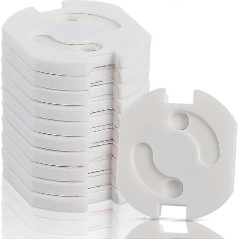 Cache-prises bébé, lot de 10, protection des prises électriques pour la sécurité et la garde d'enfants à la maison, cache-prises adhésifs - GHUL (1/5)