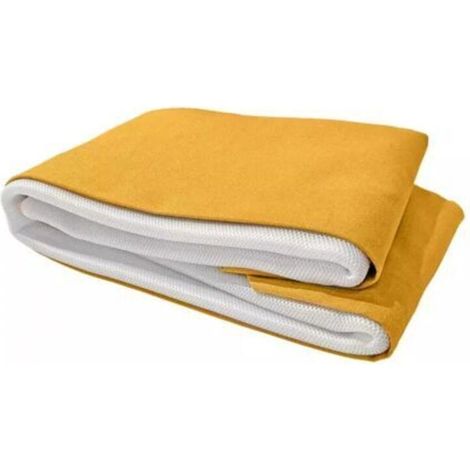 ALLIANDISCache-sommier tapissier 140x200 cm tissu jaune - NIVU 9465 (1/2)