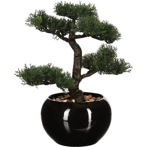 Bonsai artificial en maceta de cerámica Altura 36 (1/4)