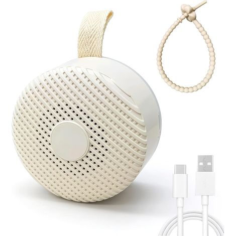 Macchina portatile per rumore bianco per neonati, 24 suoni rilassanti, luce notturna morbida, timer a 4 livelli con funzione di memoria, ricaricabile tramite USB-C, adatta a neonati, bambini e adulti. (1/5)