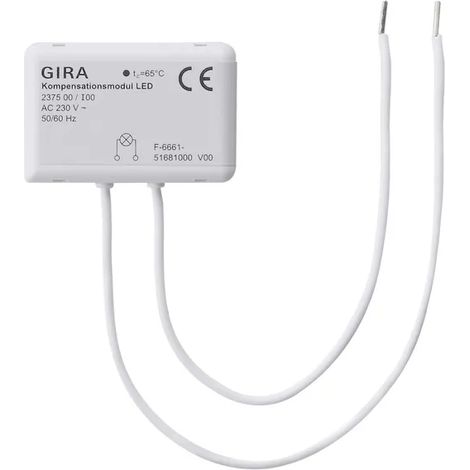 GIRA 237500 - MÓDULO DE COMPENSACIÓN LED (230 V, CA), COLOR BLANCO