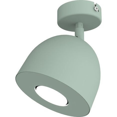 LUMICOM  CAMPANELLA Plafoniera, 1X GU10, max 33W, metallo, verde iceberg, D.12cm (1/2)