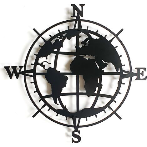 Decorizzly® Windrose / Kompass 3D GLOBUS