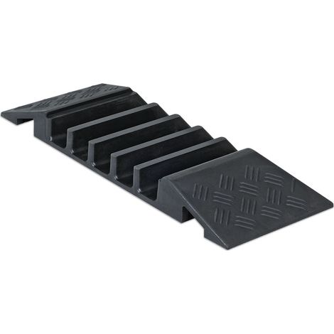 BRB Kabelbrücke/Überfahrschutz mit 5 Kanälen (Endstück rechts schwarz) (1/2)