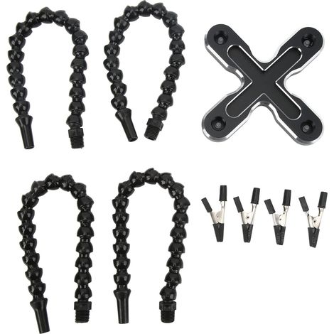 Mains D'aide à Souder, Outil De Soudage De Base en Alliage D'aluminium à 4 Bras Flexibles pour Cartes De Circuits Imprimés (1/5)
