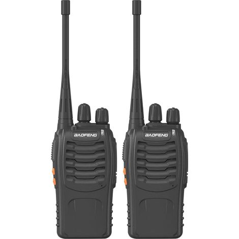 Lot de 2 talkies-walkies BAOFENG BF-888S (noirs) avec lampe torche et oreillette (1/5)