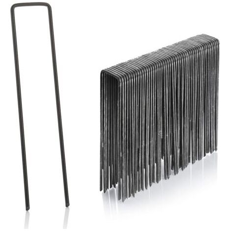 50 piquets de fixation en acier 3 mm, 150 mm long, 40 mm large (1/5)