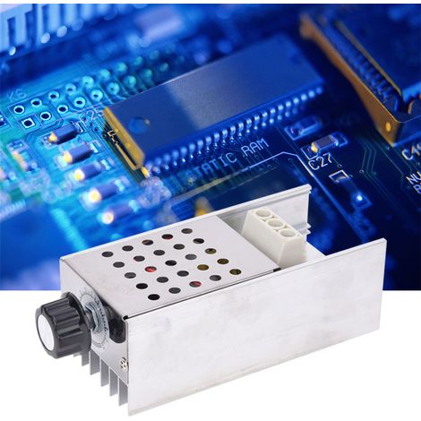 Thermostat de régulation de tension électronique 10 000 W 220 V SCR avec boîtier, pour éclairage domestique. (1/5)