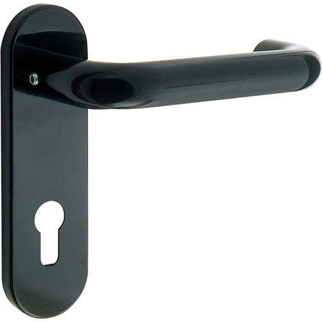 Garniture de porte PZ 40-65mm – Plastique avec noyau acier – Compatible DIN L/R – Fixation M5 dissimulée – HOPPE Paris FS-K138F/353K - F9005 (1/4)