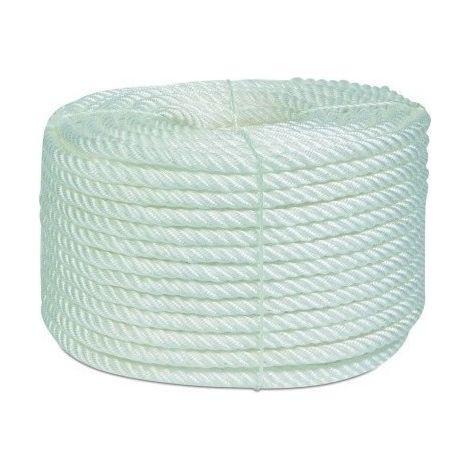 Cuerda Torcida 18Mm Polipropileno Blanco  4 Cabos Hyc 100 Mt