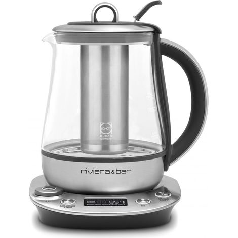 Théière inox Sencha Zen 1.2L – 6 programmes préréglés – Mode bouilloire – Température réglable 50-100°C – Riviera & Bar (1/10)