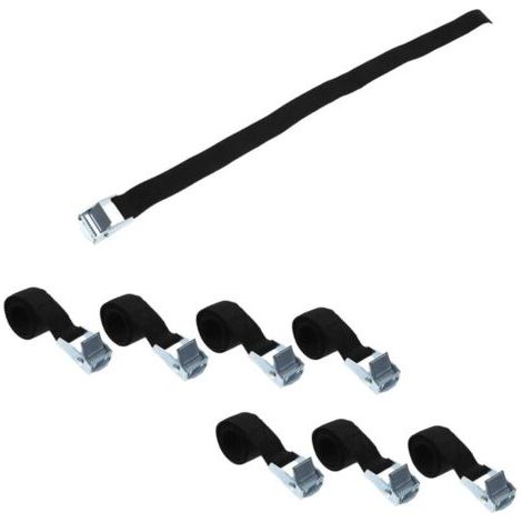 Lot de 8 sangles d'arrimage pour caravane et camping-car (40cm x 2cm) en alliage de zinc.