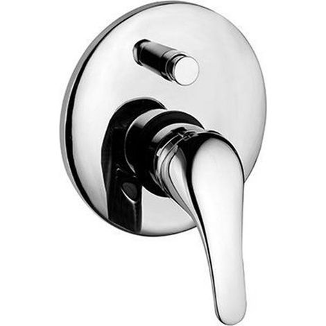 Miscelatore doccia ad incasso in ottone cromo con deviatore a due vie di Rubinetterie Mariani Linea Astro (1/2)