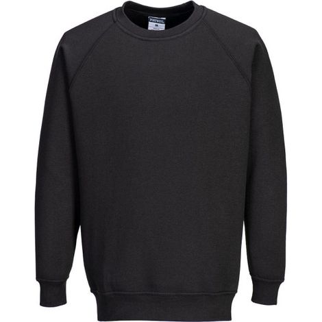 Sudadera Roma de cuello redondo para bordado, Unisex B300 XXL Negro