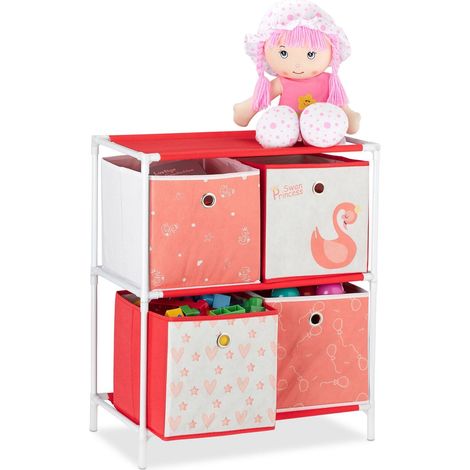 Estanteria infantil cisne con cajones