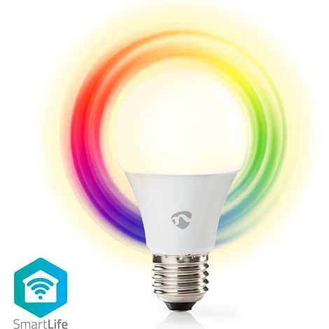 Bombilla smartlife a todo color wifi e27 806 lumenes 9 w rgb blanco calido a frio 2700 - 6500k androidios bombilla 1 pc (1/5)