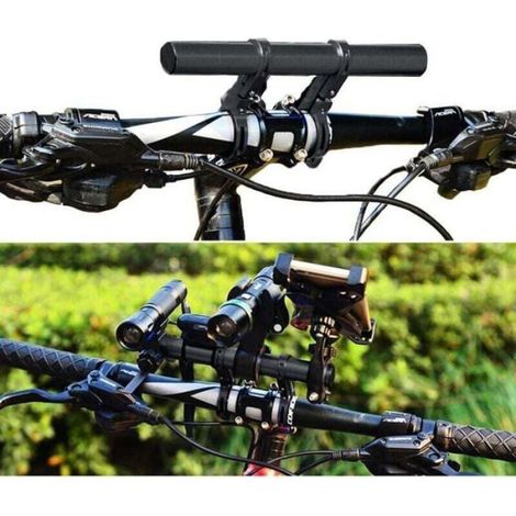 Extension Guidon, Velo Guidon Extension Lampe Support Téléphone Alliage Aluminium pour Motorcycle E Vélos Bike (1/4)