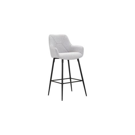Lot de 2 tabourets de bar gris 55 x 55x109 (1/5)