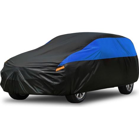 Housse Voiture Imperméable Respirante,SUV Bâche pour Peugeot ,Noir BleuBâche de Voiture pour la Pluie Soleil poussière ,Taille : (4,20-4.45)1,851,7M