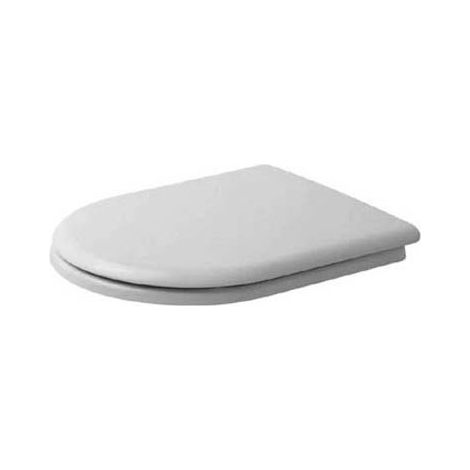 Duravit Sedile WC per Starck 2, Happy D. e Darling, tavoletta WC, copriwater con cerniere in acciaio inox, coperchio water in plastica termoindurente Duroplast, bianco (1/5)