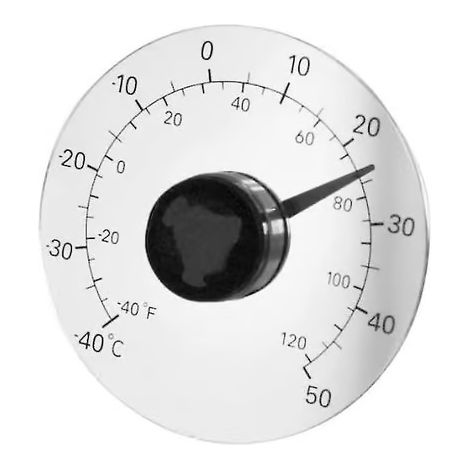 Thermomètre extérieur étanche, autocollant transparent pour thermomètre extérieur à coller sur porte et fenêtre (2 pièces, transparent) (1/5)