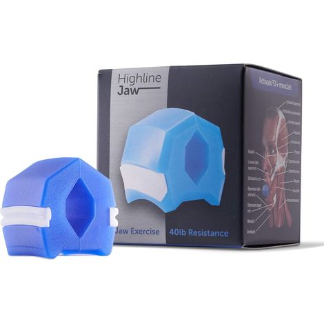 Appareil d'exercice pour la mâchoire, bleu, pour modeler le visage, résistance 18 kg (1/5)
