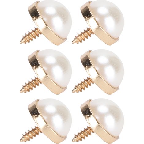 6 Attaches Universelles pour Bottes et Chaussures, Boucles Décoratives avec Perles Demi-Cercle pour Mariages et Fêtes, Vis Incluses HW1416 (1/5)
