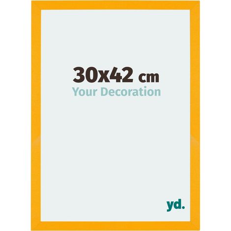 yd. - Cadre photo 30x42 - Jaune - MDF - Mura