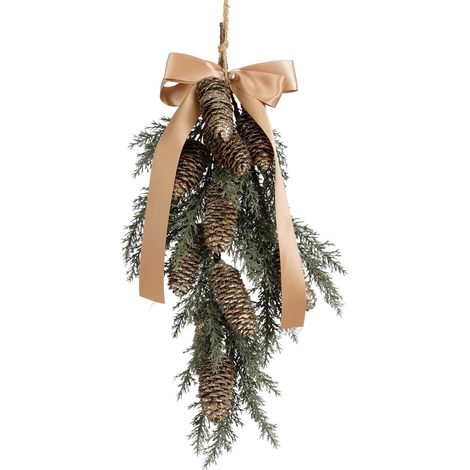 Mica Weihnachtsdeko Türbogen Pine mit Band 55 x 25 x 7 cm gold