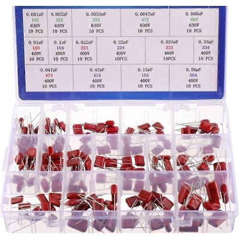 Condensateurs en polypropylène, lot de 200, assortiment de condensateurs à feuille (1/5)