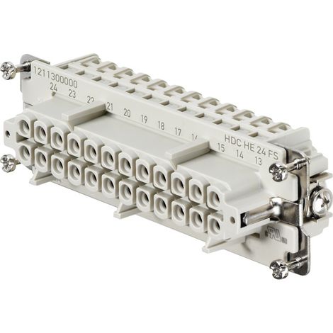 Embout de connecteur Weidmuller série HE, 24 contacts , 16A, Femelle ( Prix pour 1 )