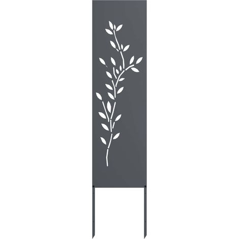 Garden Privacy Screen Anthracite 32 x 140 cm Cold-rolled steel vidaXL