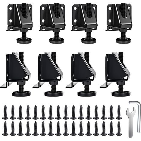 Pieds de Nivellement Résistants Lot de 8 : Pieds de Meuble Réglables avec Capacité de 1200 kg, Réglage de Hauteur de 5,08 cm, Installation Sans Inversion du Meuble – Conception à Écrou Hexagonal pour (1/5)