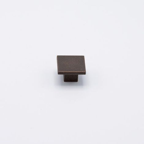 Pomello anticato  square tipo Quadro effetto rame  30 x 30 mm profondità 19 mm in Pvc