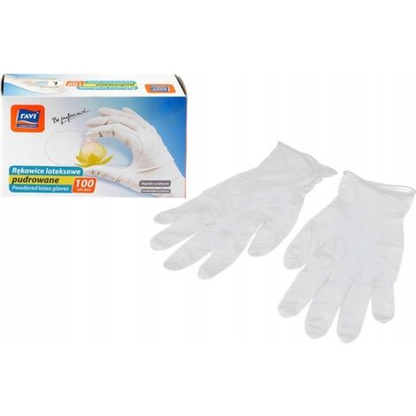 Gants jetables en latex Ravi taille M 100 pièces.
