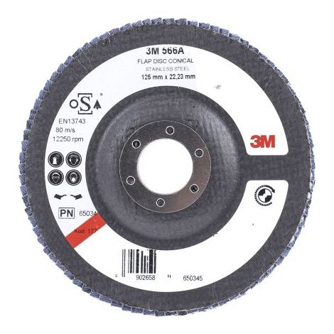 Disque abrasif 3M PN65026 566A, P60, Ø 125mm ( Prix pour 1 )