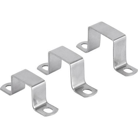 (10 supports de connexion carrés en acier inoxydable 304 pour la fixation de joints, le renforcement des supports, les profilés en U et les tuyaux) (1/5)