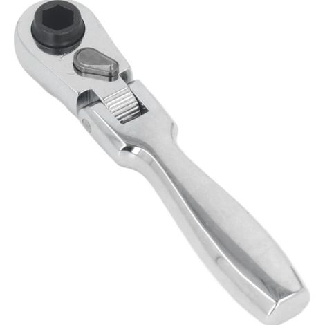 Clé à Cliquet à Tête Mobile, Flexible à 180 Degrés, Bouton de Dégagement Rapide de 1/4 Pouces, clé à Douille pour Mécanique (1/5)