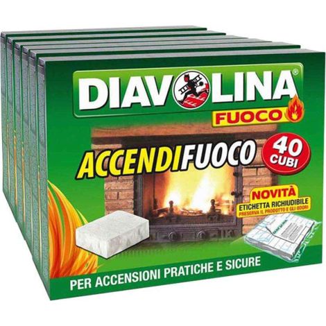 ACCENDIFUOCO DIAVOLINA 40 CUBI (6 CONFEZIONI)