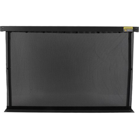 Séchoir à linge mural pour balcon, grille en maille, pliable et rétractable, 60 cm, noir (1/5)