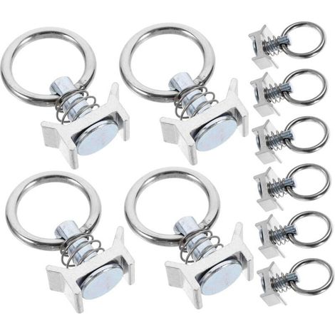 10 raccords à extrémité unique avec joint torique et ressort pour fixer la charge sur la plateforme du camion. (1/4)