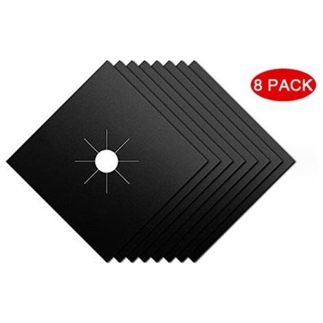 8Pcs noir Plaque de Cuisson à Gaz Protection en Téflon Argent Plaque Cuisson Gaz Protection Gaziniere Gaz Protection Cuisinière à Brûleurs Gaz Protection Anti-Corrosion Anti-adhésif pour Cuisine (1/5)
