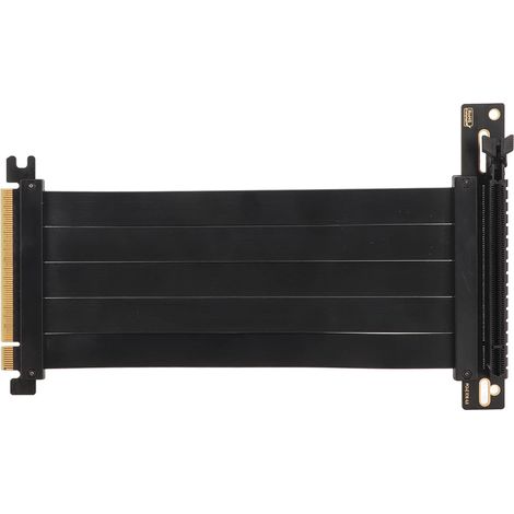 Câble d'extension PCI Express 4.0 90 degrés, prise en charge X16 X8 X4 X1, longueur 20 cm, pour carte graphique PC (1/5)