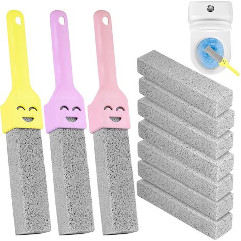7Pcs Pierre Ponce WC avec 3Pcs Poignée Set pour Toilettes Piscines (1/5)