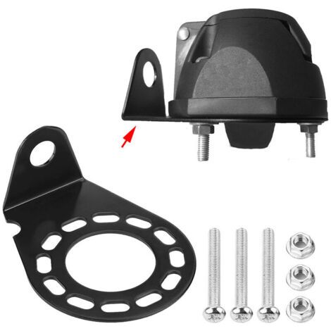 royaluxe -Accessoires pour remorque, Support de support de montage en métal pour prise de connecteur de remorque de remorque de caravane à 7 broches et 13 broches
