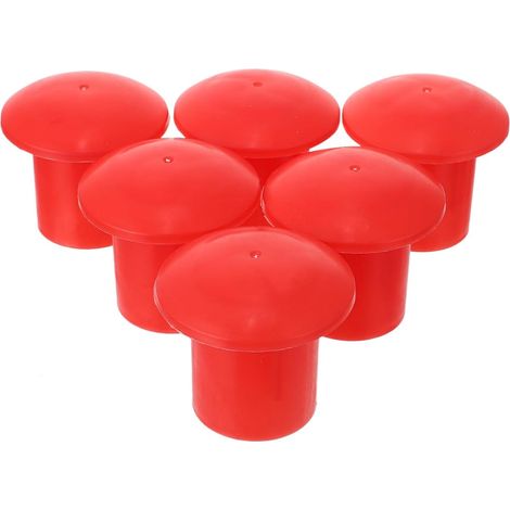 30 Pieces Mushroom Safety Caps for Red Rebar (1/5)