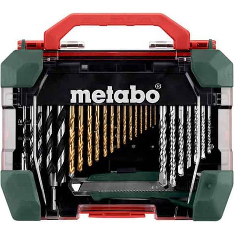 Assortiment embouts et forets 55 pièces – Forets HSS-TiN et carbure – Embouts S2 25mm – Coffret robuste Metabo
